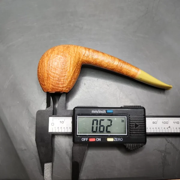 Chris Morgan Sandblasted Long Shank Egg Handmade Briar Pipe, New - Image 12