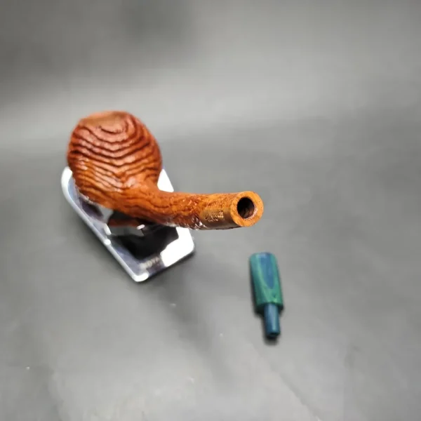 Chris Morgan Sandblasted Arbutus Long Shank Apple Handmade Briar Pipe, New - Image 12