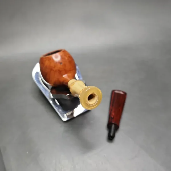 Garrett Woo Smooth Bamboo Apple Briar Pipe, American Estates - Image 12