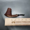 Piero Vitale Sandblasted Volcano w/ Cocobolo (Two Star) Handmade Briar Pipe, New - Image 12