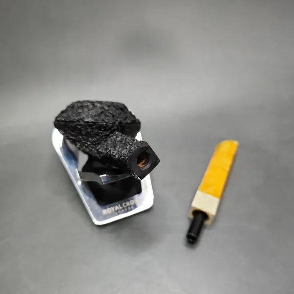 Pipe Tristan Rusticated Squat Bulldog Handmade Briar Pipe, New - Image 12