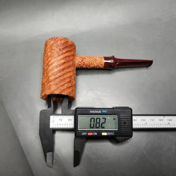 Pipe Tristan Ammonite Rusticated Poker Sitter Handmade Briar Pipe, New - Image 12