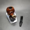 Wandi Riyadi Smooth Elephant's Foot w/ Horn Estate Briar Pipe, Unsmoked - Image 13