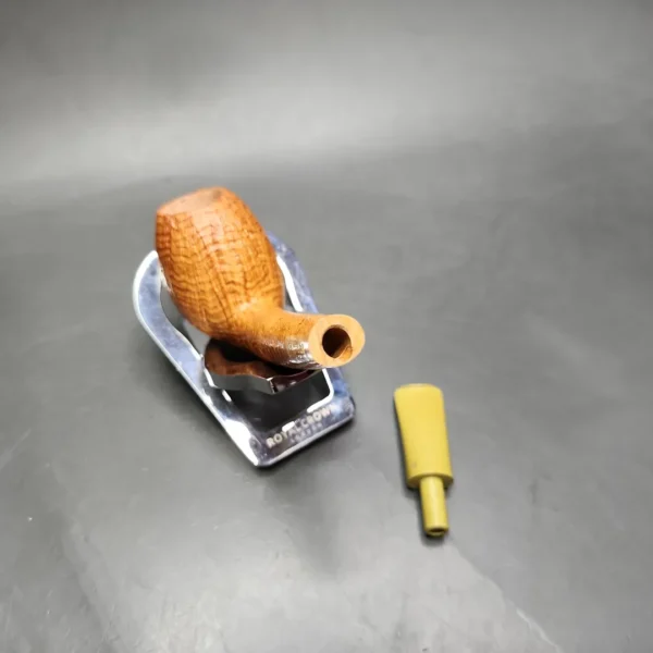 Chris Morgan Sandblasted Long Shank Egg Handmade Briar Pipe, New - Image 13