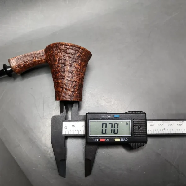 Piero Vitale Sandblasted Volcano w/ Cocobolo (Two Star) Handmade Briar Pipe, New - Image 13