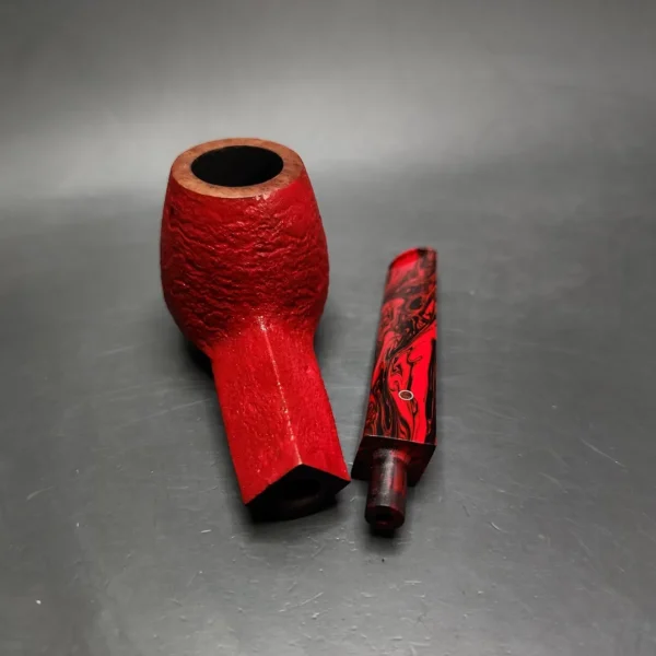 Ashton Claret XXX Sandblasted Panel Brandy Estate Briar Pipe, English Estates - Image 13