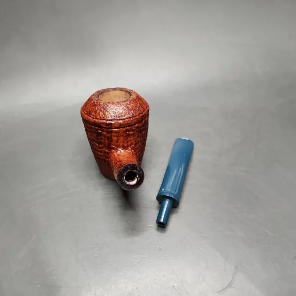 Chris Morgan Signature Sandblasted Cherrywood Sitter Handmade Briar Pipe, New - Image 13