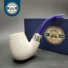 MBSD Meerschaum Silver Army Mount Bent Brandy Block Meerschaum Pipe