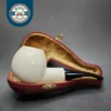 Smooth Author Estate Block Meerschaum Pipe, Fitted Case, Unsmoked