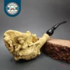 Extra Large Figural Block Meerschaum Pipe, Unsmoked