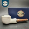 MBSD Meerschaum Silver Reverse Calabash Bullcap Block Meerschaum Pipe