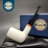 MBSD Meerschaum Deluxe Smooth Stack Billiard Meerschaum Pipe, Briar-Mortise