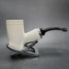 MBSD Meerschaum Silver Reverse Calabash Cherrywood Block Meerschaum Pipe - Image 3