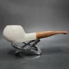 MBSD Meerschaum Deluxe Smooth Author Block Meerschaum Pipe, Briar-Mortise - Image 3