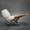 MBSD Meerschaum Deluxe Rhodesian Cutty Block Meerschaum Pipe, Briar-Mortise - Image 3