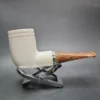 MBSD Meerschaum Silver Reverse Calabash Stack Billiard Block Meerschaum Pipe - Image 3