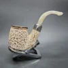 MBSD Meerschaum Deluxe Silver Fumed Oom Paul Block Meerschaum Pipe - Image 3