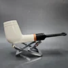 MBSD Meerschaum Deluxe Saddle Billiard Block Meerschaum Pipe, Briar-Mortise - Image 3