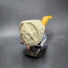 MBSD Meerschaum Deluxe Freemason Apple Block Meerschaum Pipe, Briar-Mortise - Image 4