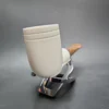 MBSD Meerschaum Silver Reverse Calabash Stack Billiard Block Meerschaum Pipe - Image 4