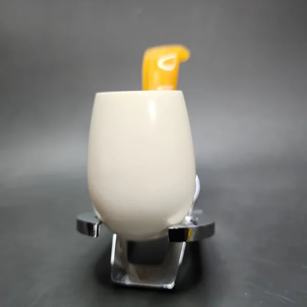 MBSD Meerschaum Silver Reverse Calabash Bent Brandy Block Meerschaum Pipe - Image 4