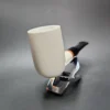 MBSD Meerschaum Deluxe Smooth Stack Billiard Meerschaum Pipe, Briar-Mortise - Image 4