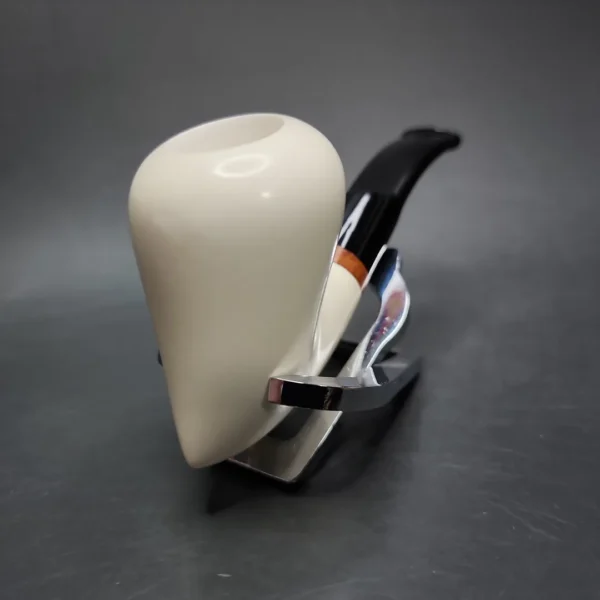 MBSD Meerschaum Deluxe Strawberry Block Meerschaum Pipe, Briar-Mortise - Image 4