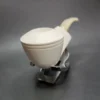 MBSD Meerschaum Silver Reverse Calabash Stubby Bulldog Block Meerschaum Pipe - Image 4