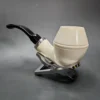 MBSD Meerschaum Silver Reverse Calabash Stubby Rhodesian Block Meerschaum Pipe - Image 5