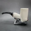 MBSD Meerschaum Silver Reverse Calabash Cherrywood Block Meerschaum Pipe - Image 5