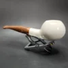 MBSD Meerschaum Deluxe Smooth Author Block Meerschaum Pipe, Briar-Mortise - Image 5