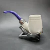 MBSD Meerschaum Silver Army Mount Bent Brandy Block Meerschaum Pipe - Image 5