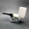 MBSD Meerschaum Deluxe Smooth Stack Billiard Meerschaum Pipe, Briar-Mortise - Image 5