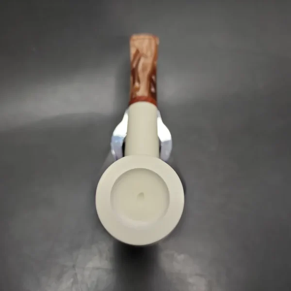 MBSD Meerschaum Deluxe Cutty Block Meerschaum Pipe, Briar-Mortise - Image 5