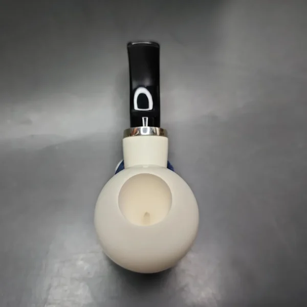MBSD Meerschaum Silver Reverse Calabash Egg Block Meerschaum Pipe - Image 5