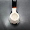MBSD Meerschaum Deluxe Rusticated Brandy Block Meerschaum Pipe, Briar-Mortise - Image 6