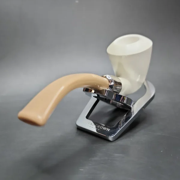 MBSD Meerschaum Deluxe Silver Calabash Block Meerschaum Pipe, Briar-Mortise - Image 6