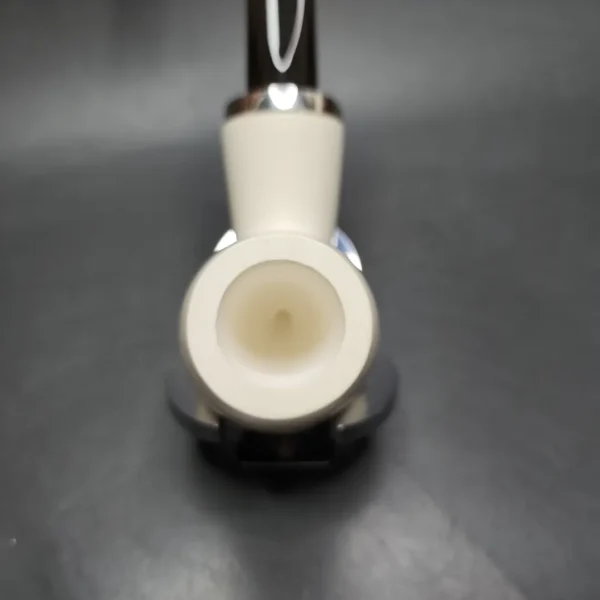 MBSD Meerschaum Silver Reverse Calabash Egg Block Meerschaum Pipe - Image 6