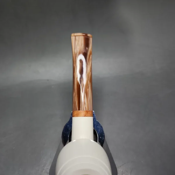 MBSD Meerschaum Deluxe Rhodesian Cutty Block Meerschaum Pipe, Briar-Mortise - Image 7