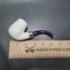MBSD Meerschaum Silver Army Mount Bent Brandy Block Meerschaum Pipe - Image 7