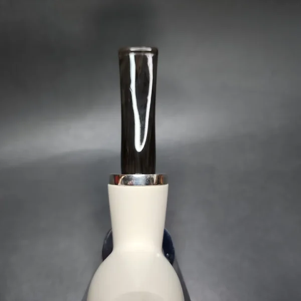 MBSD Meerschaum Silver Reverse Calabash Egg Block Meerschaum Pipe - Image 7