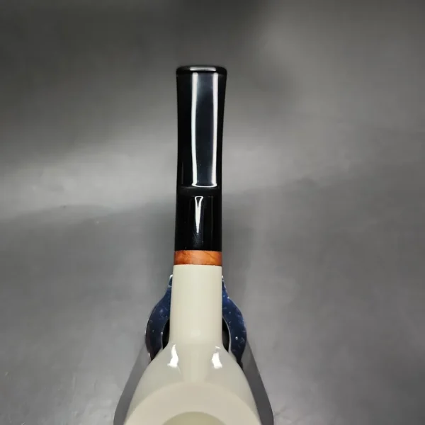 MBSD Meerschaum Deluxe Smooth Stack Billiard Meerschaum Pipe, Briar-Mortise - Image 7