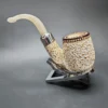 MBSD Meerschaum Deluxe Silver Fumed Oom Paul Block Meerschaum Pipe - Image 7