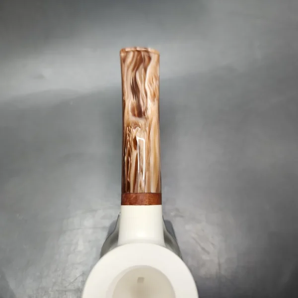 MBSD Meerschaum Deluxe Shape 55 Style Block Meerschaum Pipe, Briar-Mortise - Image 7