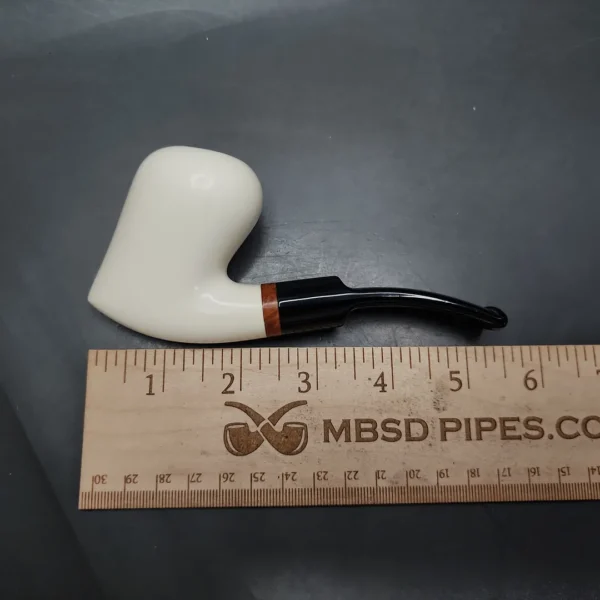MBSD Meerschaum Deluxe Strawberry Block Meerschaum Pipe, Briar-Mortise - Image 7
