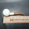 MBSD Meerschaum Deluxe Smooth Author Block Meerschaum Pipe, Briar-Mortise - Image 8