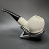Smooth Author Estate Block Meerschaum Pipe, Fitted Case, Unsmoked - Image 8