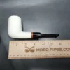 MBSD Meerschaum Deluxe Smooth Stack Billiard Meerschaum Pipe, Briar-Mortise - Image 8