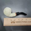 MBSD Meerschaum Deluxe Floral Apple Block Meerschaum Pipe, Briar-Mortise - Image 8