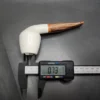 MBSD Meerschaum Deluxe Rhodesian Cutty Block Meerschaum Pipe, Briar-Mortise - Image 9